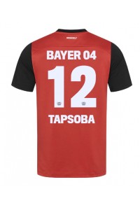 Bayer Leverkusen Edmond Tapsoba #12 Jalkapallovaatteet Kotipaita 2024-25 Lyhythihainen